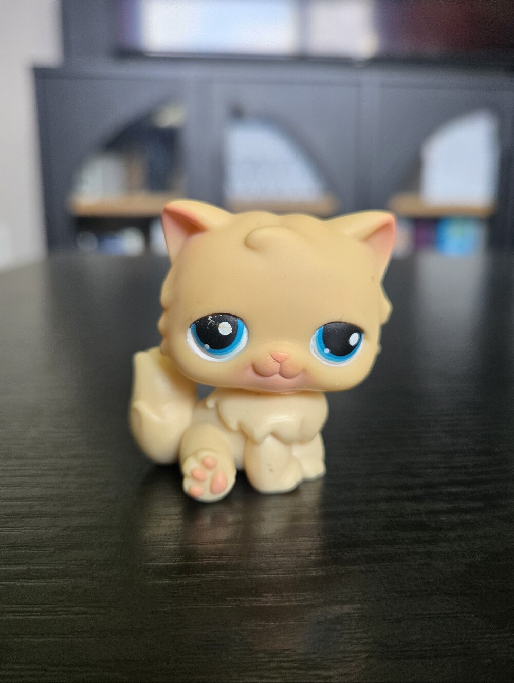 Littlest Pet Shop #380 LPS Veriant White Cream Persian Cat Kitten Blue Eyes
